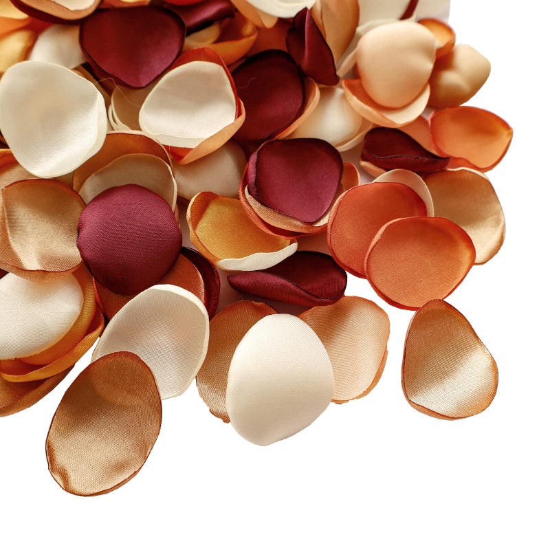 Lookein 300pcs Terracotta Rose Petals Satin Flower Petals for Wedding Flower Girl Basket Table Centerpieces Aisle Runner Party Confetti Bridal Shower Dinner Wedding Decoration - Image 1