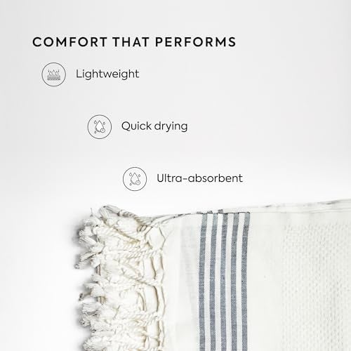 HABER Premium Light Weight 100% Cotton Bath Towel with Unique Micro Waffle Texture for Active Feel, Quick Absorption and Faster Drying Towel (Pack of 3, Pearl) - Image 3