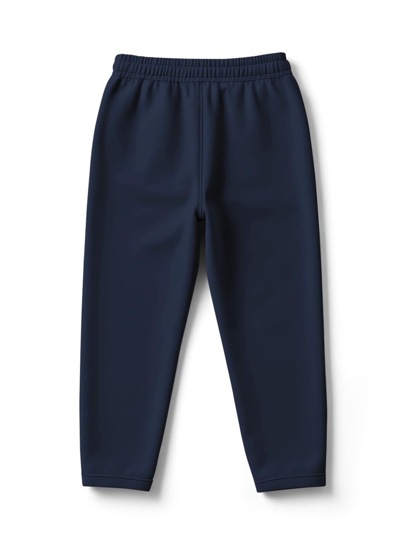 HELLCAT Trendy Solid Cotton Blend Regular Fit Track Pant for Boys - Pack of 3 Navy Blue/Beige/Black 5-6 Years - Image 4