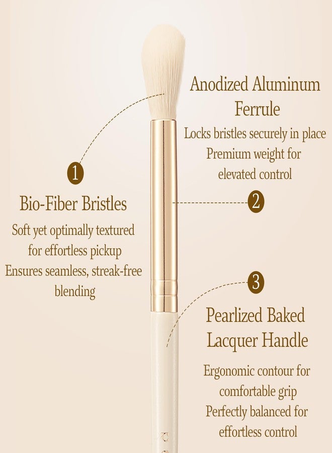 ROWNYEON Bisque Series 6 Piece Eye Brush Set Professional Makeup Brushes for Blending Base Shading Detail Work with Soft Nylon Bristles and Painted Birch Handle MJ907-MJ912 - Image 5