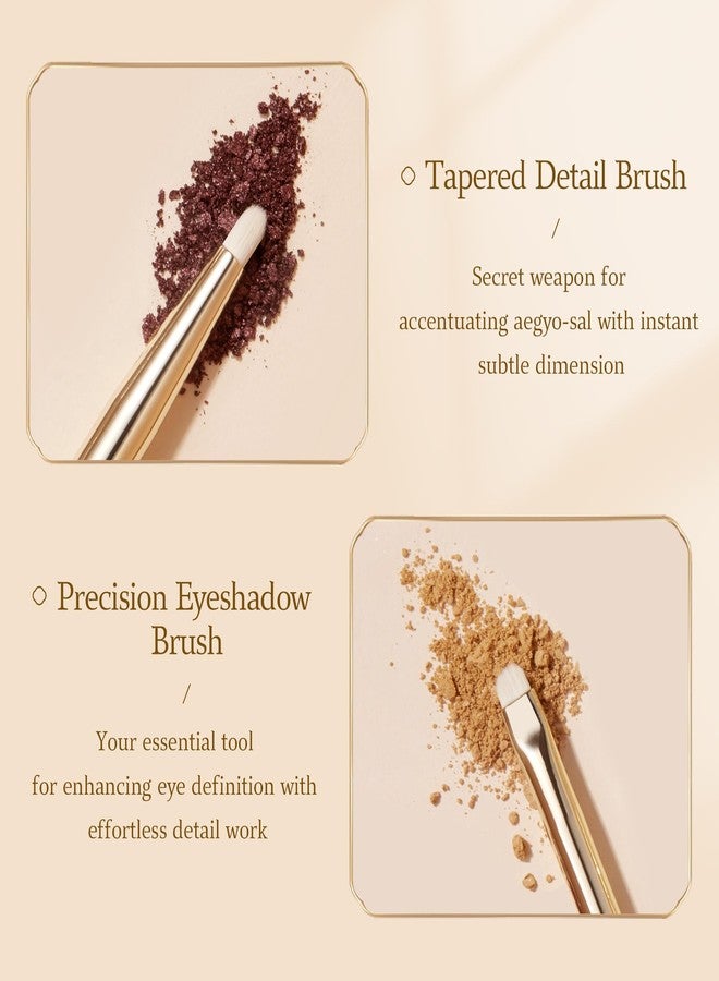 ROWNYEON Bisque Series 6 Piece Eye Brush Set Professional Makeup Brushes for Blending Base Shading Detail Work with Soft Nylon Bristles and Painted Birch Handle MJ907-MJ912 - Image 4
