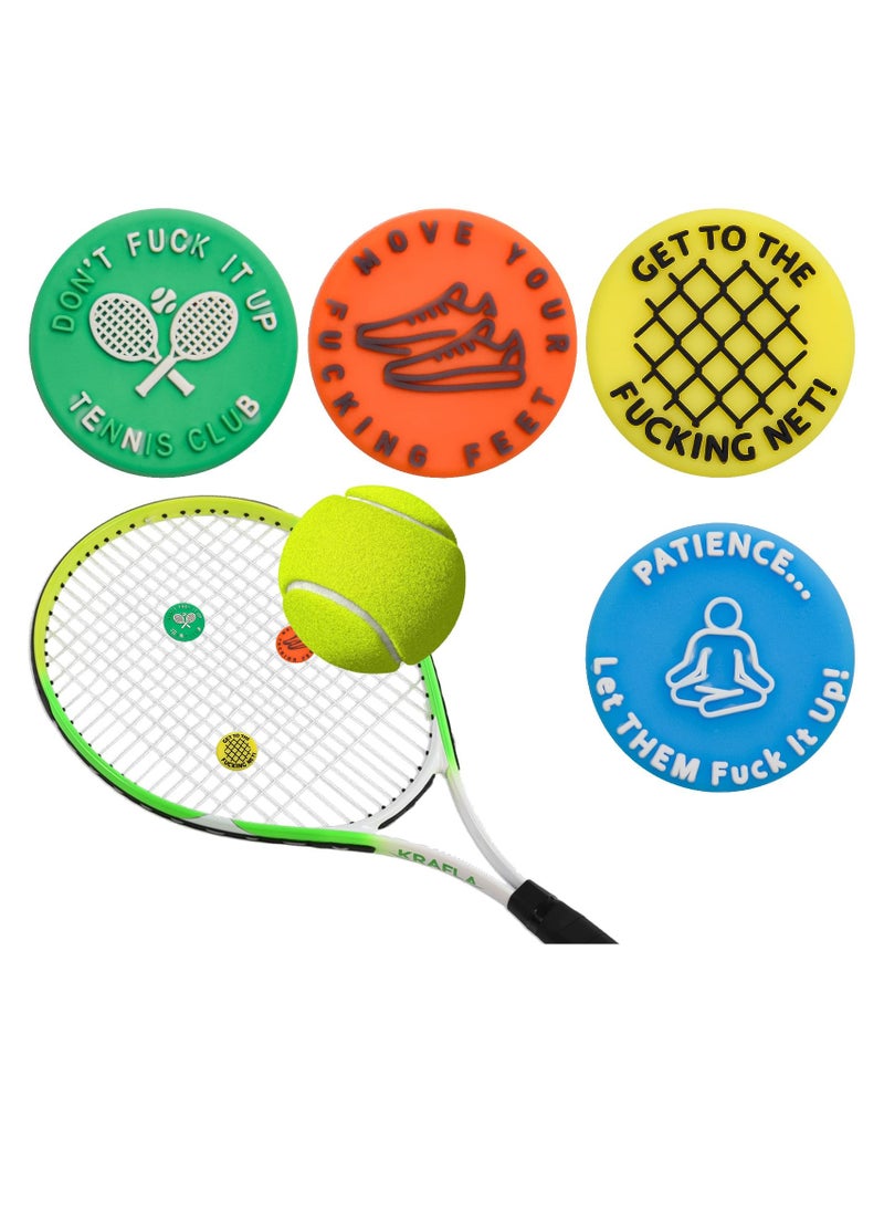 SYOSI 4PCS Tennis Damper Funny Tennis Racket Silica gel Shock Absorber Absorber to Reduce Vibration dampener Unique Vibration Dampener and Tennis Equipment Gift Great for Tennis Players 