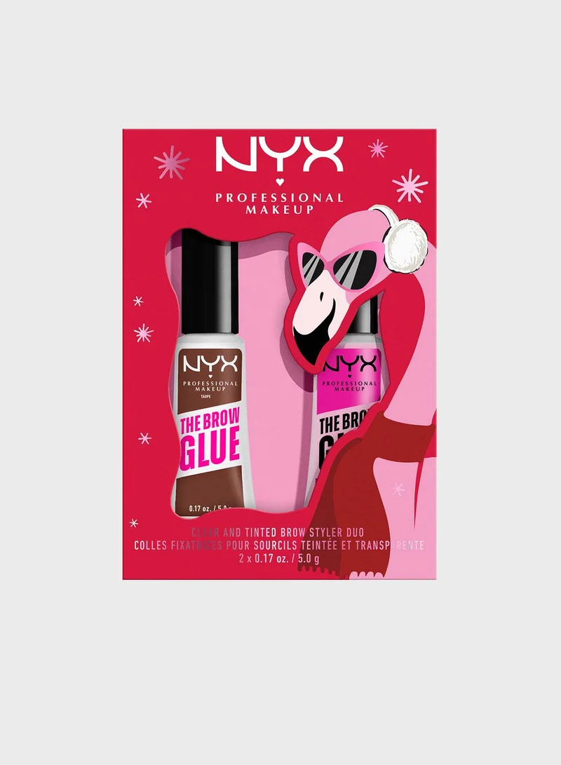 NYX PROFESSIONAL MAKEUP Nyx Professional Makeup The Brow Glue Duo Holiday Gift Set - Clear & Medium Brown