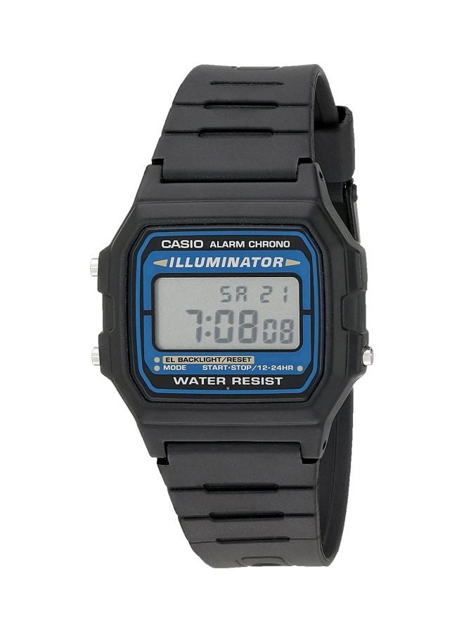 CASIO Men Illuminator Water Resistant Digital Watch F-105W-1A - 35 mm - Black - Image 1