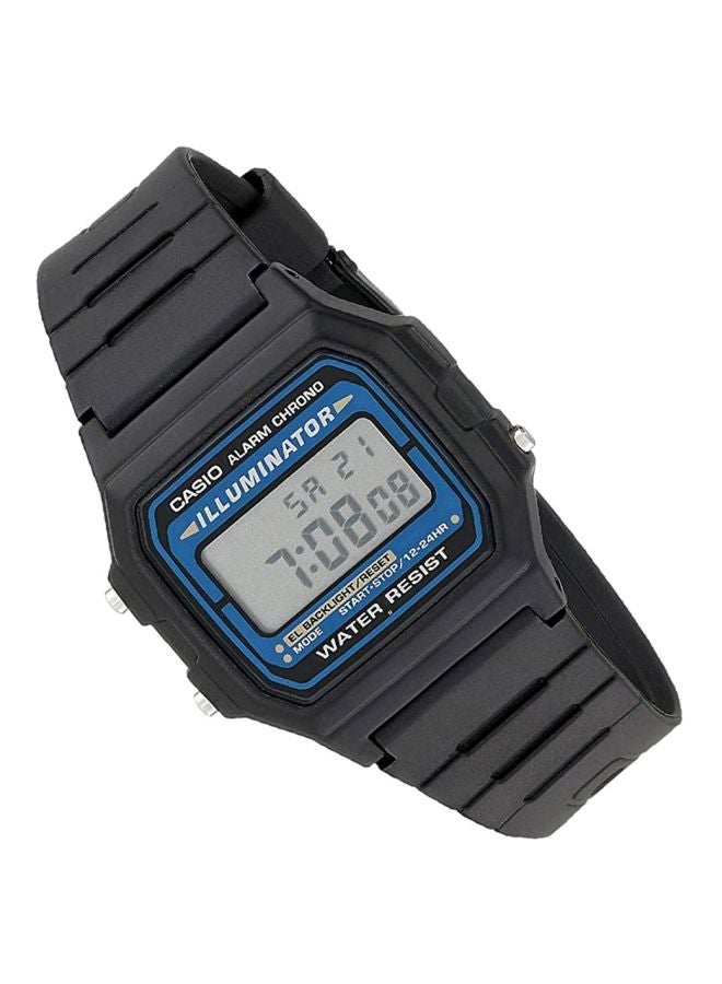 CASIO Men Illuminator Water Resistant Digital Watch F-105W-1A - 35 mm - Black - Image 4