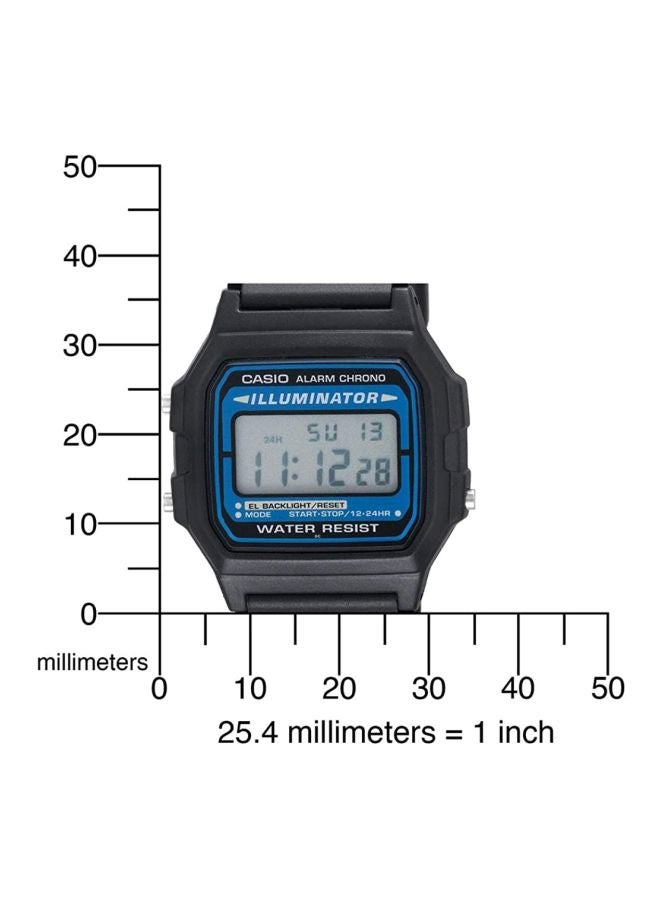 CASIO Men Illuminator Water Resistant Digital Watch F-105W-1A - 35 mm - Black - Image 5
