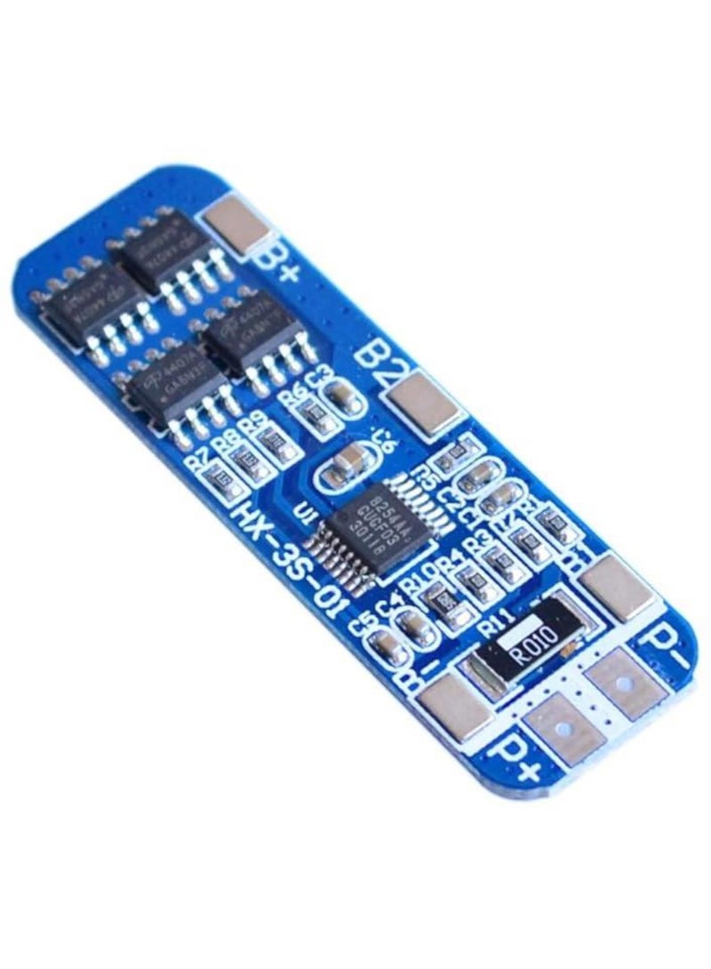 Arduino 3S 10A 12V Lithium Battery Charger & Protection BMS Module – for 3 × 18650 Li-ion Cells 