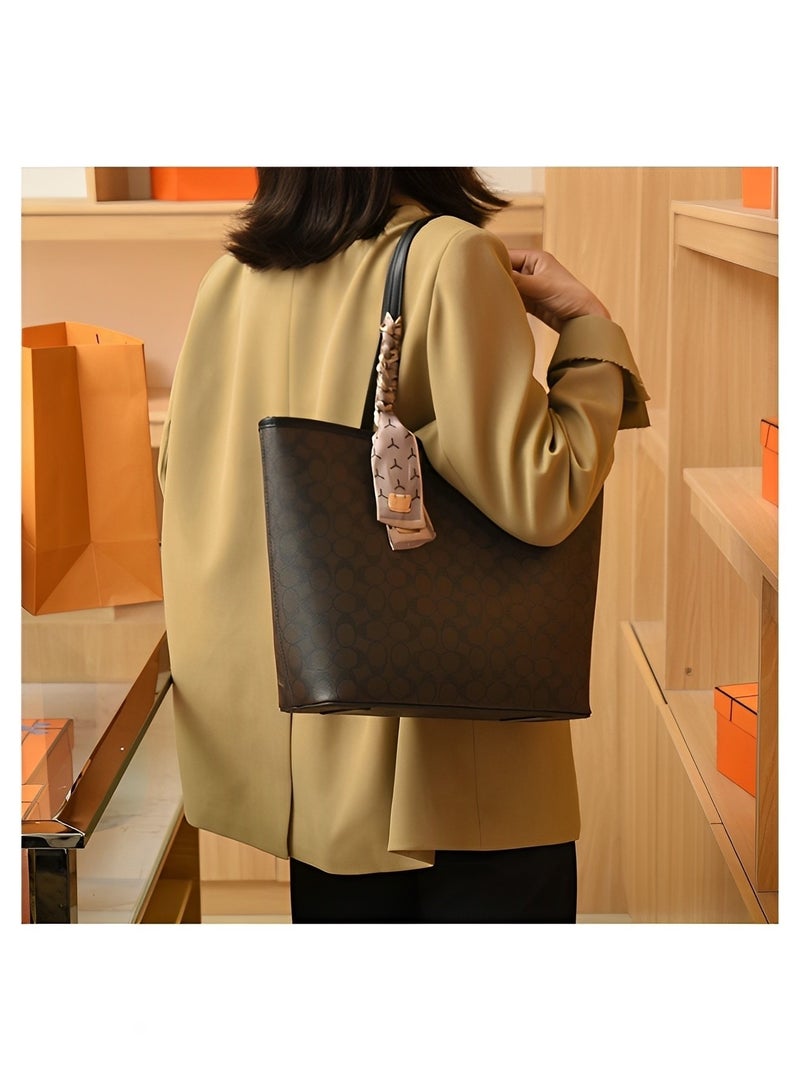 REOCLE Women's Tote Bags Top Handle Satchel Handbags PU Faux Leather Bucket Bag Shoulder Bags with Large Capacity - Image 4