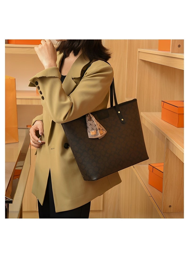 REOCLE Women's Tote Bags Top Handle Satchel Handbags PU Faux Leather Bucket Bag Shoulder Bags with Large Capacity - Image 3