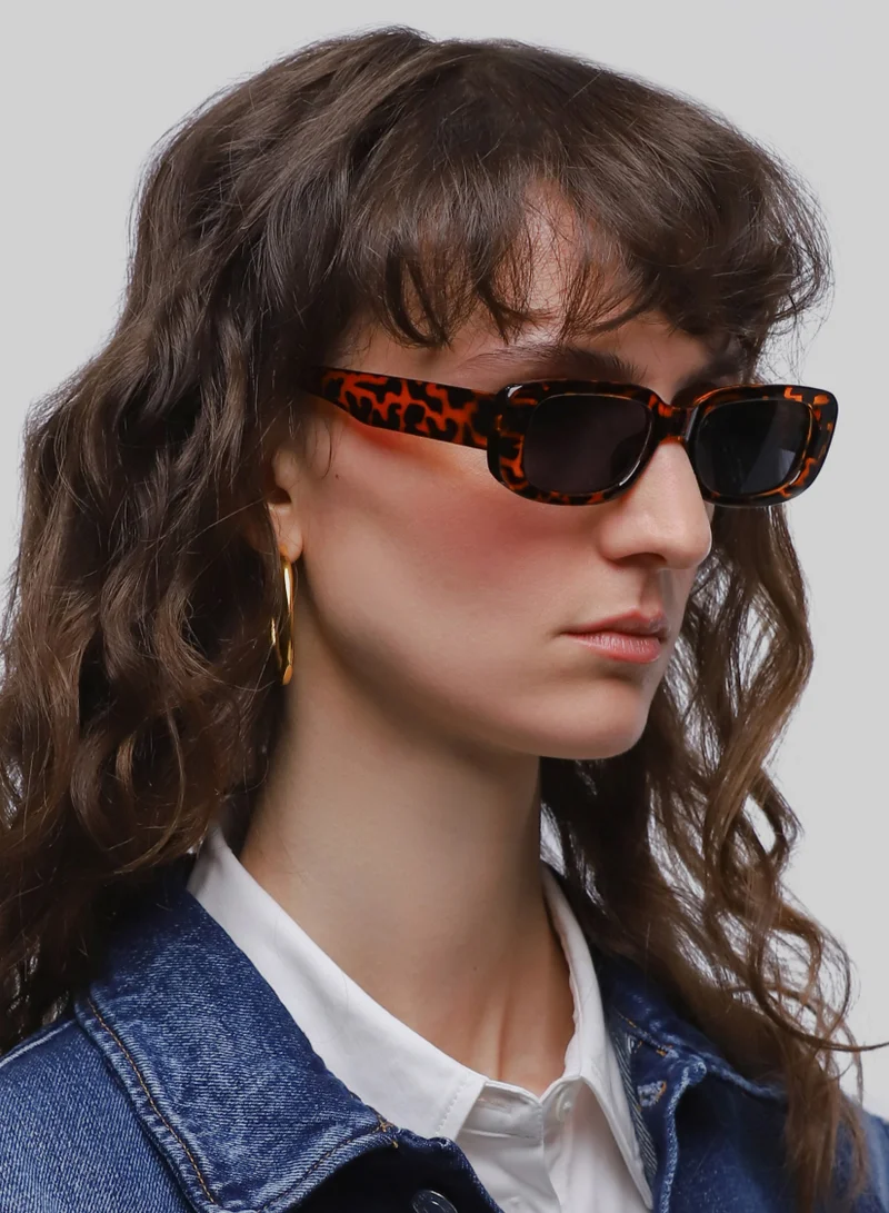 flâneur Stylish Polarized Square Framed Sunglasses For Women and Men Animal Print