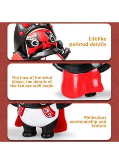 Generic Labu Doll Keychain National Tide Sichuan Opera Face-changing Panda Doll Mask Toy Doll Children's Peking Opera-Colour:Kurome Keychain  - Image 5