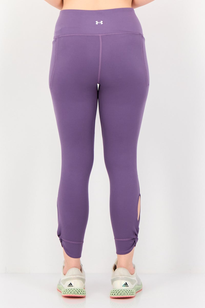 UNDER ARMOUR Women Sportswear Fit Pull On Training Leggings, Purple - Image 3