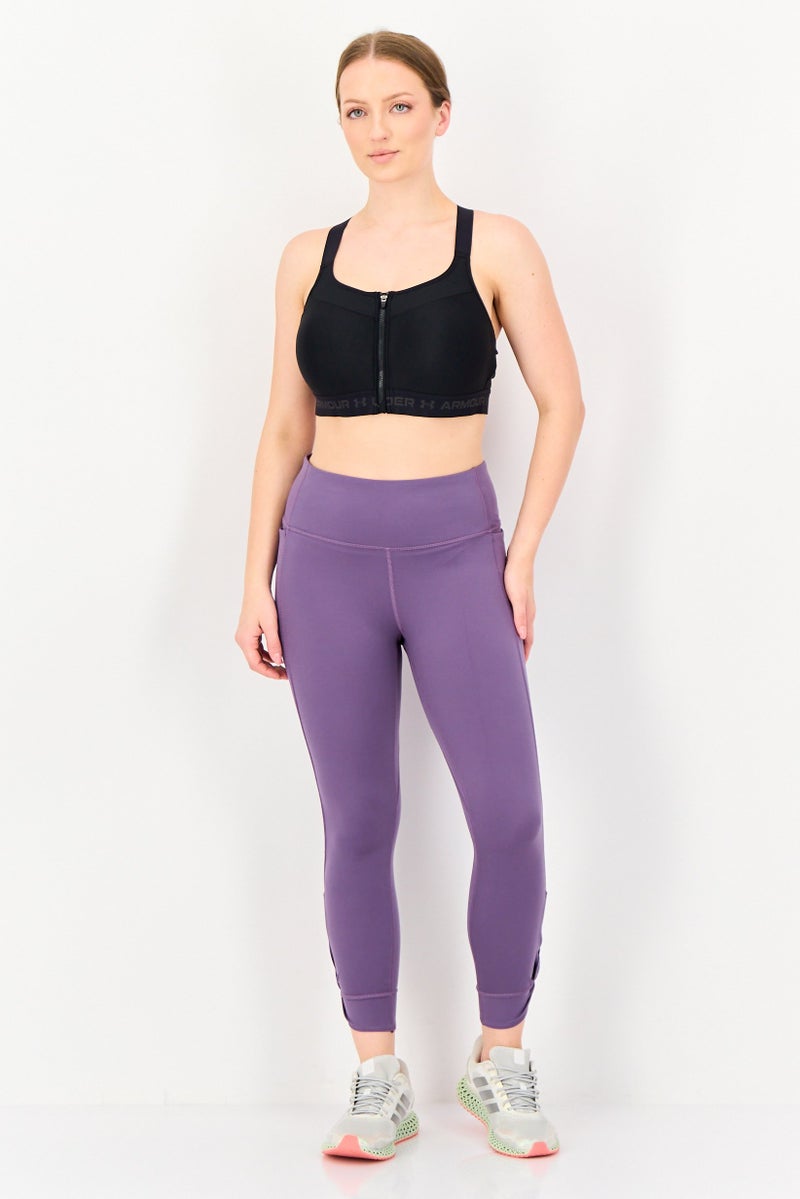 UNDER ARMOUR Women Sportswear Fit Pull On Training Leggings, Purple - Image 4