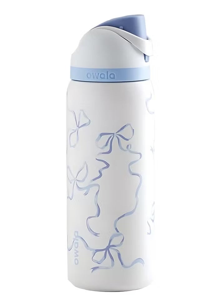 Owala Insulated Stainless Steel Water Bottle with Straw for Sports and Travel, 24-Ounce Blue Ribbon 24 OZ - Image 1