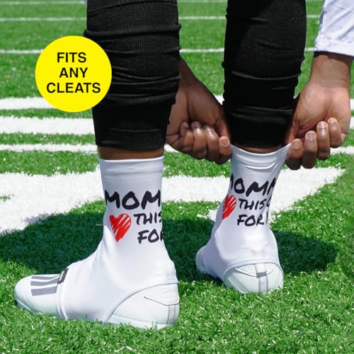 SLEEFS SpatsFootball Cleat Covers 1 Pair SM Laces CoversWraps for Football Baseball Soccer and Field Hockey Youth and Adult Sizes for Men Boys and Girls SmallMedium Momma - Image 3