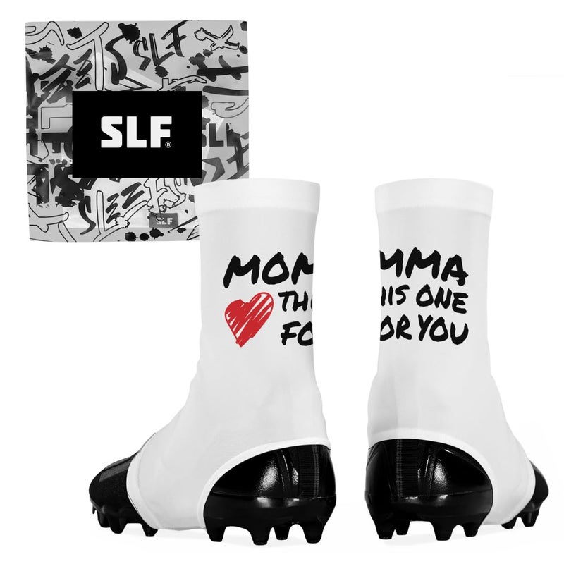 SLEEFS SpatsFootball Cleat Covers 1 Pair SM Laces CoversWraps for Football Baseball Soccer and Field Hockey Youth and Adult Sizes for Men Boys and Girls SmallMedium Momma - Image 2