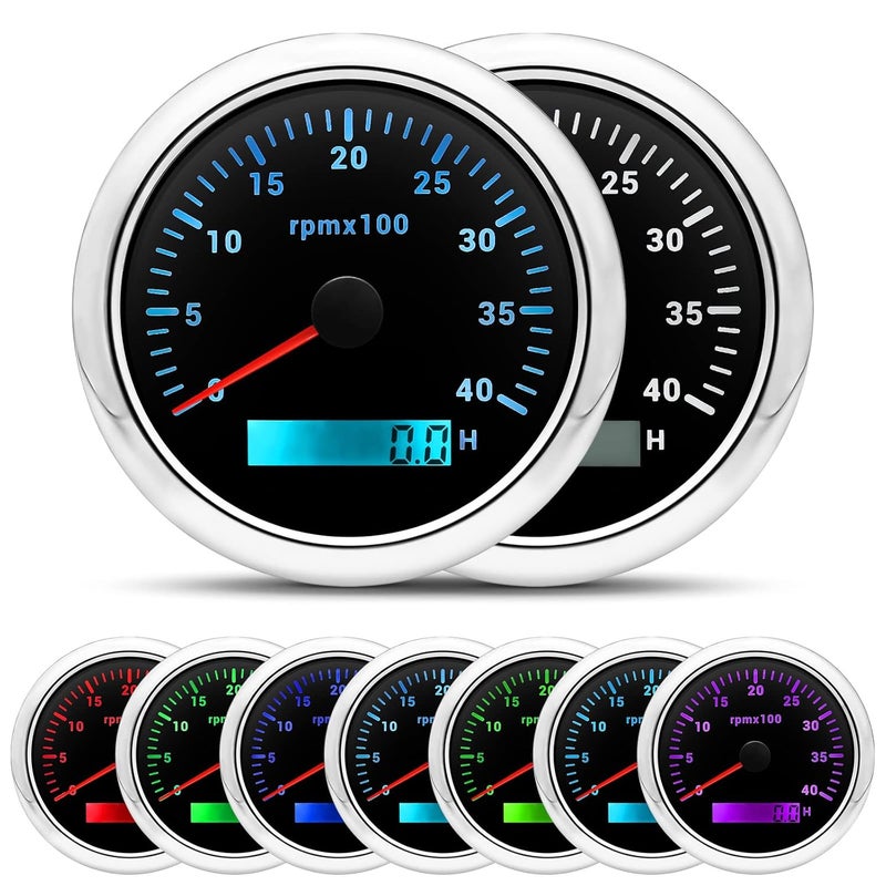 ARTILAURA 85mm Tachometer Gauge with 7 Color LED Display for Automotive Use - Image 1