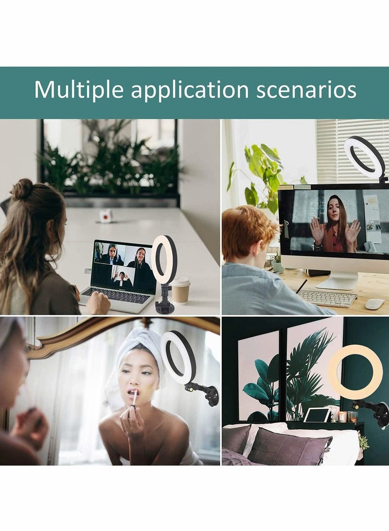 Excefore حلقة إضاءة LED USB للكمبيوتر المحمول وشاشة الكمبيوتر والمكتب والحائط والمرآة مع كوب شفط - Image 5