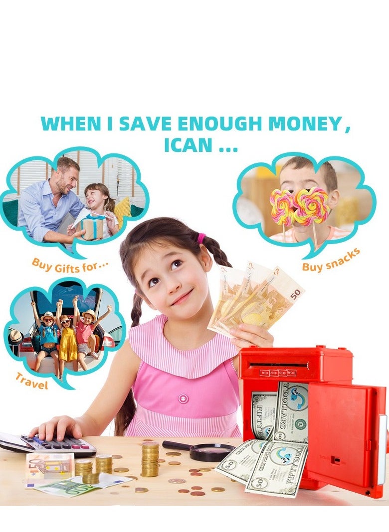 Generic - Electronic Password Protected Atm Piggy Bank Durable Sturdy Unique Detailed Design Gold (13 x 13 x 19 cm) - Image 1