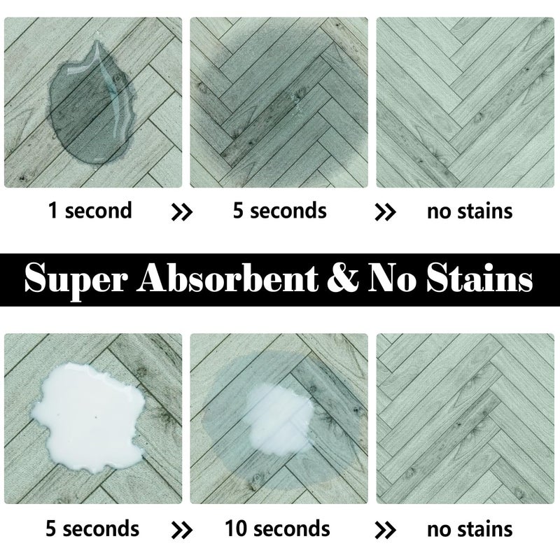 Ayiashiab Dog Food Mats for Floors Absorbent, Pet Cat Food Mat - Quick Dry Dog Bowl Mats for Food and Water, Eco-Friendly Boho Pet Supplies - Image 2