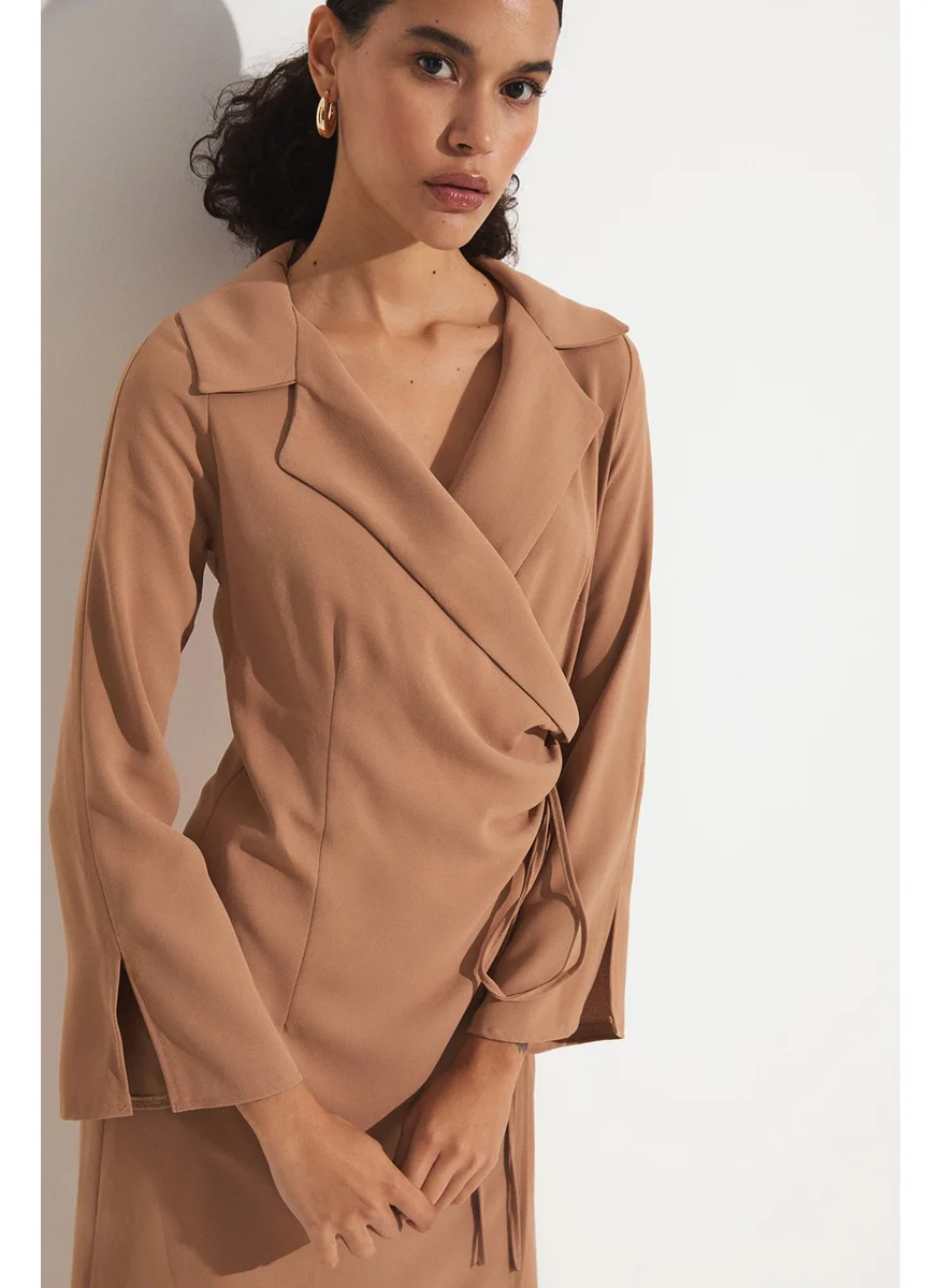 JUNE Double Breasted Midi Dress