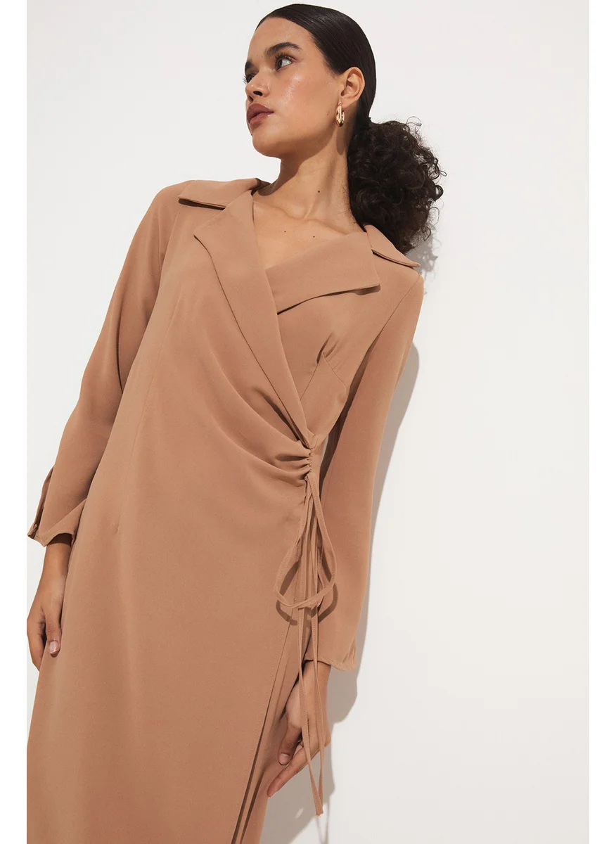 JUNE Double Breasted Midi Dress