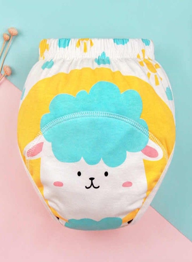 Baby Cute Animal Print Reusable Cloth Diapers Nappies Toddlers Single Layers Cotton Leak Guard Washed Diapers Panties Pack of 2 (L) (9-14 kg). Can Absorb upto 1 Pee Max. - Image 5