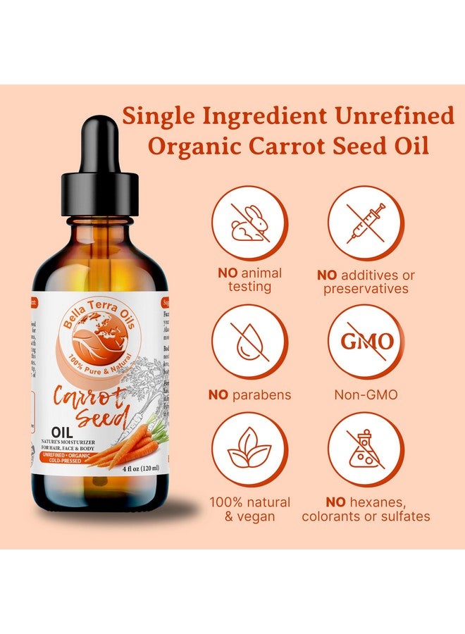 بيلا تيرا أويلز - زيت بذور الجزر العضوي 2 أونصة - غني بالكاروتين والعناصر الغذائية الأساسية، عزز نظام العناية بالبشرة الخاص بك بهذا الزيت الفاخر - Image 4