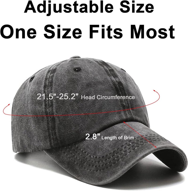 PFFY 2 Packs Vintage Washed Distressed Baseball Cap Golf Dad Hat for Men Women - Image 5