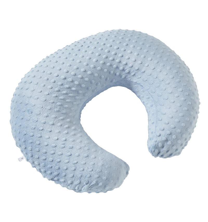 Pillowcase for Nursing Pillow and Positioner for Breastfeeding and Bottle Feeding Propping Baby Tummy Time Baby Sitting Support AwakeTime Support Pillow Cover Only Blue