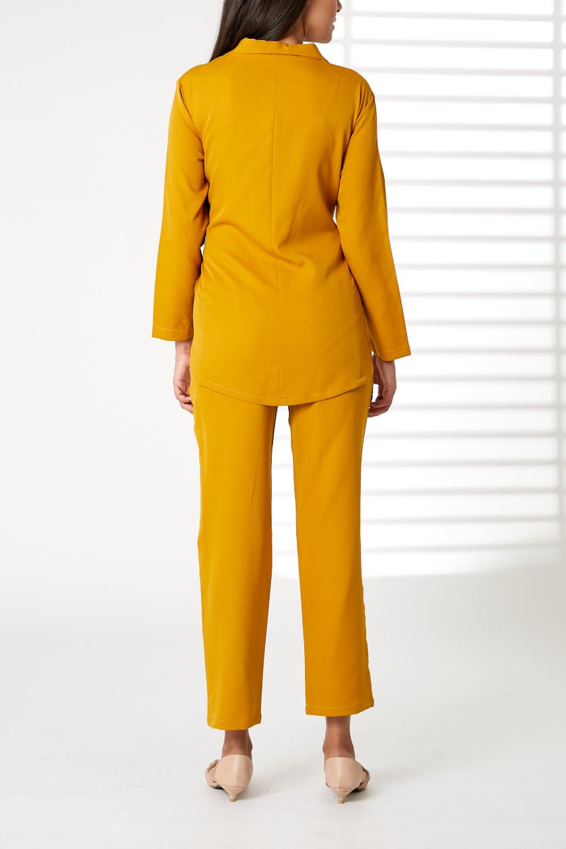 Moistreet Tie Detailed Blazer And Pants Set - Image 3