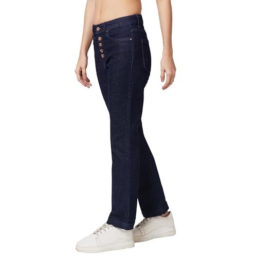Spykar Mid Rise Bootcut Blue Jeans for Women (Size: 30)-WDYNR1BD182-Raw Blue - Image 4