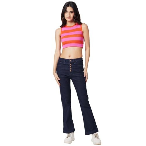 Spykar Mid Rise Bootcut Blue Jeans for Women (Size: 30)-WDYNR1BD182-Raw Blue - Image 2