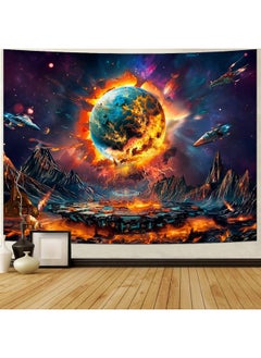 Planet Tapestry Galaxy Space Tapestry Psychedelic Universe Nebula Tapestry Mysterious Mountain Ufo Tapestry Starry Sky Tapestry Wall Hanging For Bedroom Decor