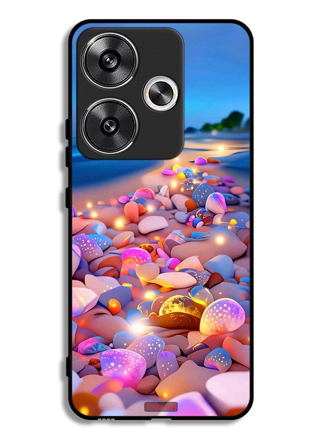 Tolwak Xiaomi Poco F6 5G Protective Case Cover Stones Art - Image 1