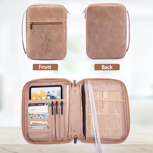 Aplufine PU Leather Bible Cover - Debossed Bible Case - Carrier - Gift Box with Pocket - Image 3