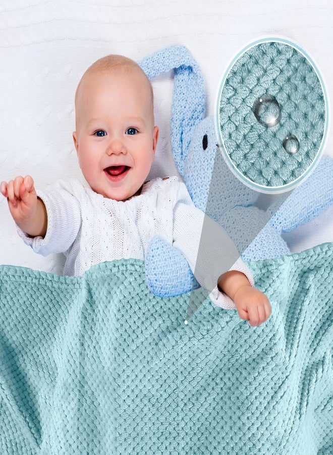 Reginary بطانية فوزي 4 عبوات 30 × 40 بوصة بطانيات فانيلا للأطفال دافئة لسرير الأطفال وكرسي الأطفال للبنات والأولاد حديثي الولادة (أزرق فاتح، وردي، بيج، رمادي) - Image 5