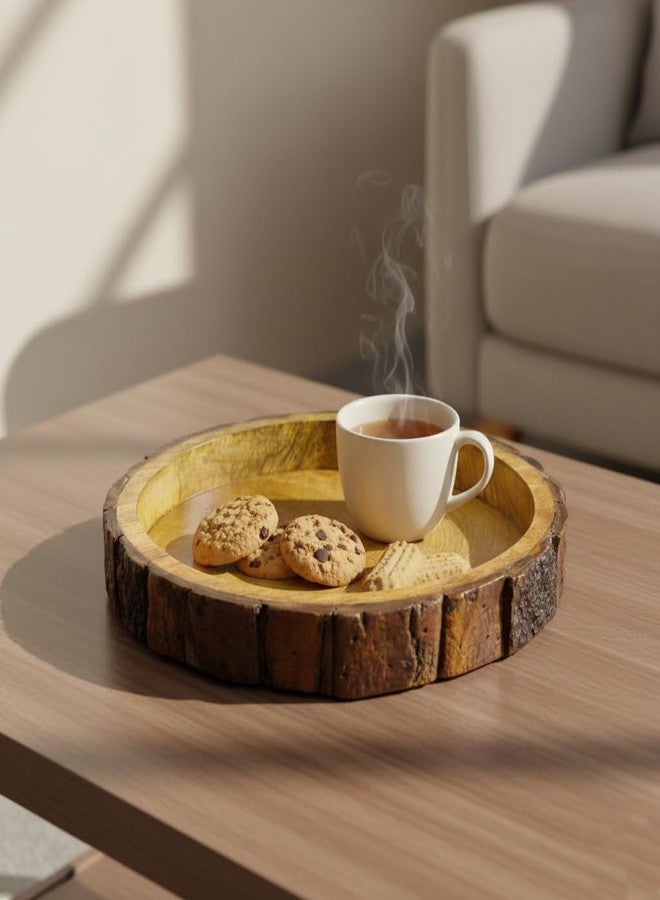 Natriel Handmade Wooden Tray | Serving Tray | Decorative Serveware for Home | (Design-2) - Image 1