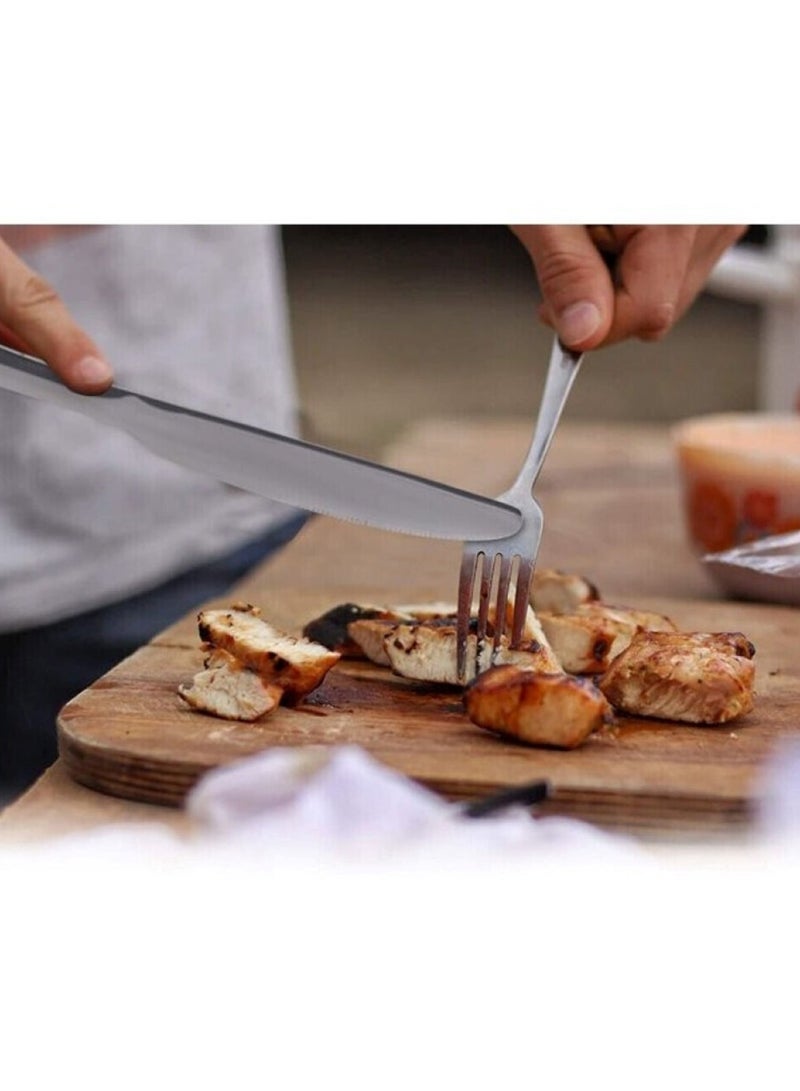 Kitchen Basics Stainless Steel Black Cutlery Set Elevate Your Kitchen with Elegant Spoon Knife and Fork Ensemble  - Image 3