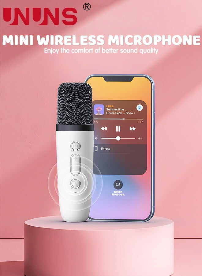 UNUNS Karaoke Machine With Wireless Microphone,Mini Wireless Karaoke Machine For Adults And Kids,With 1 Wireless Microphones PA Speaker System For Indoor Outdoor Party,Family Party Singing  - Image 2