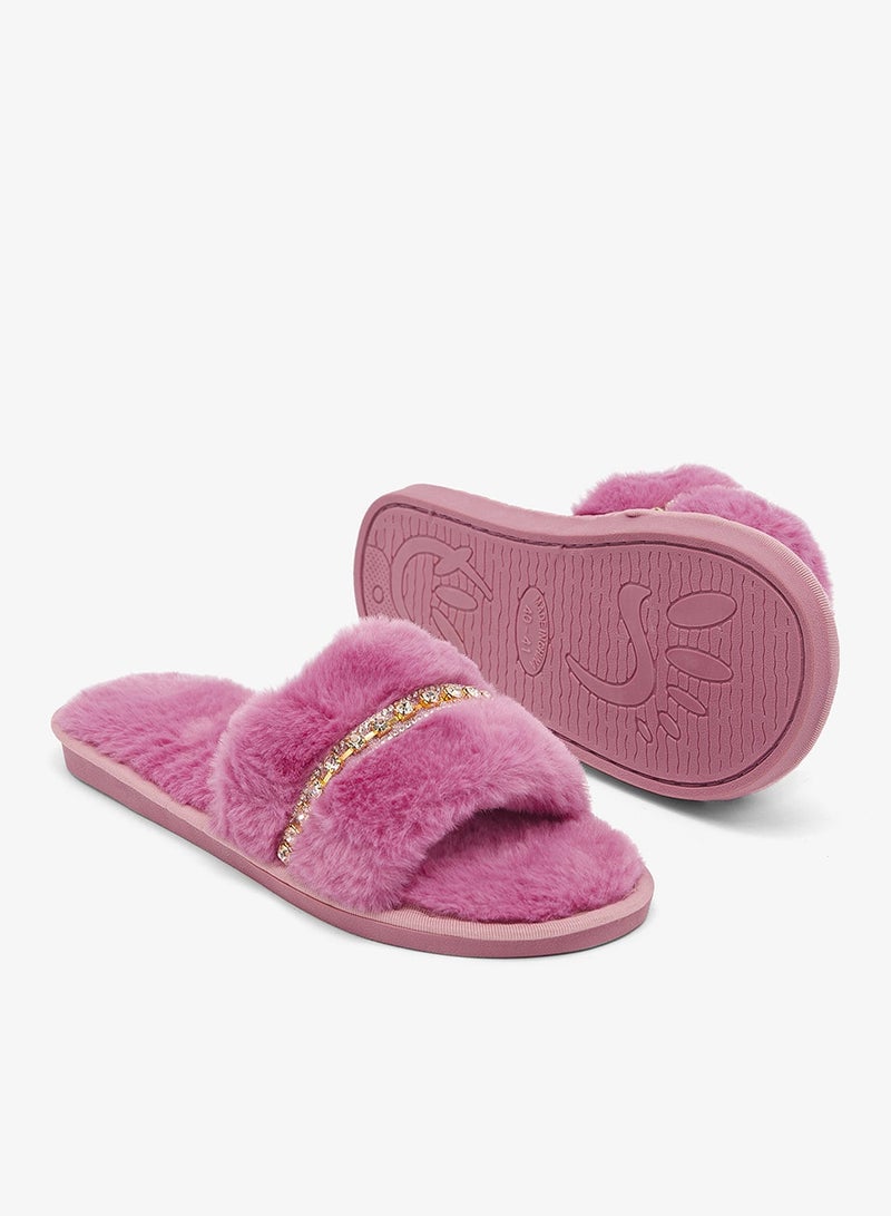 Ginger Printed Cozy Bedroom Slippers - Image 3
