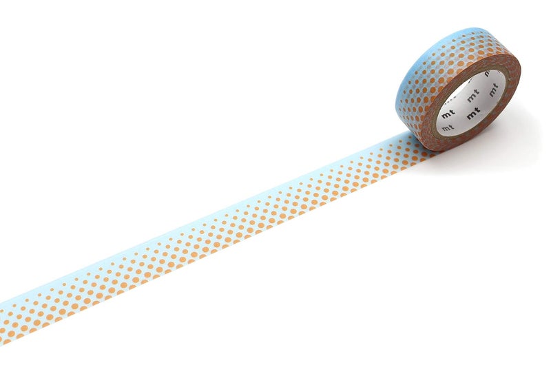 MT mt Washi Masking Tape, 15mm x 7 mtrs Shade - pop dot Blue, (Pack of 1)  - Image 1