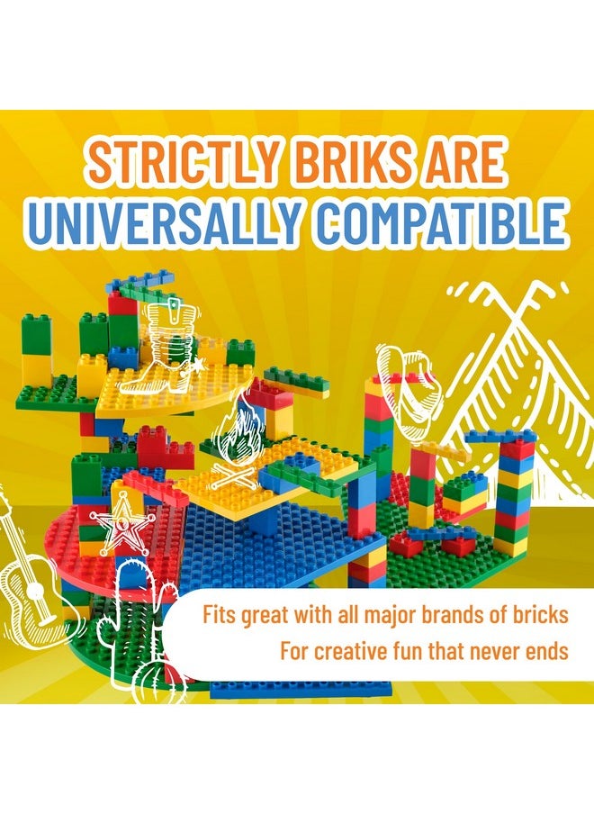 Strictly Briks Strictly Briks Compatible with Lego Duplo Toy Building Blocks for Kids and Toddlers, Classic Big Bricks Gift Set and Baseplates, Large Pegs for Ages 3 and Up, Basic Colors, 119 Pieces  - Image 4