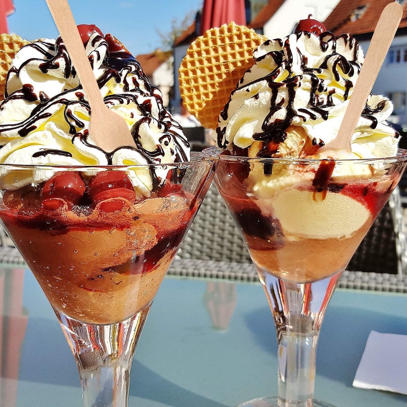 Gmark 4"" Mini Wooden Spoons Pack of 200  Disposable Square End Tasting Spoon  Sampling Yogurt Spoon Ice Cream Spoon  Biodegradable Compostable Birchwood GM1101 - Image 5