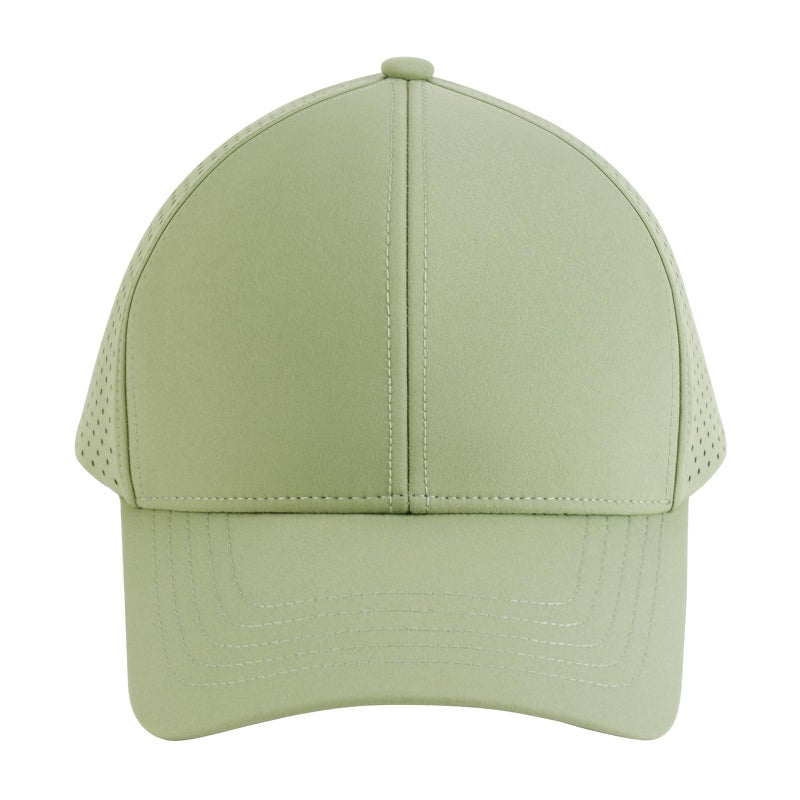 VOBOOM Men Quick Dry Baseball Cap Laser Cut Mesh Ball Curved Brim Snapback Hat (Green) - Image 2