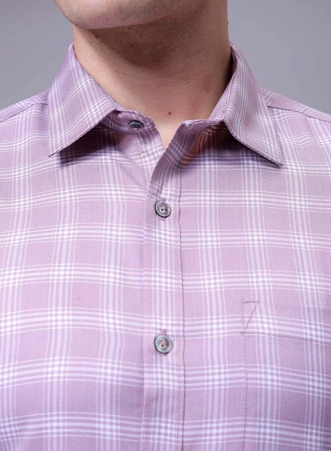 The Indian Garage Co Men Slim Fit Striped Full Sleeves Cutaway Collar Formal Shirt