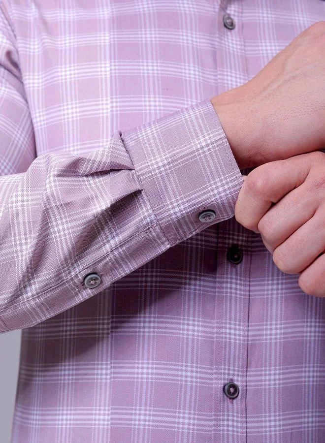 The Indian Garage Co Men Slim Fit Striped Full Sleeves Cutaway Collar Formal Shirt
