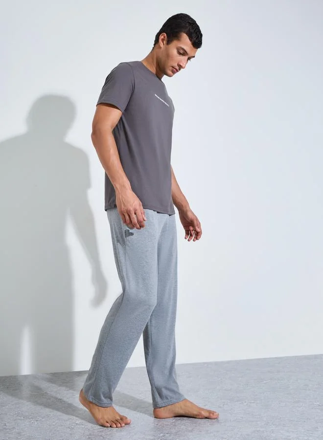 ستايلي Men Grey Solid Relaxed Fit Knitted Pants