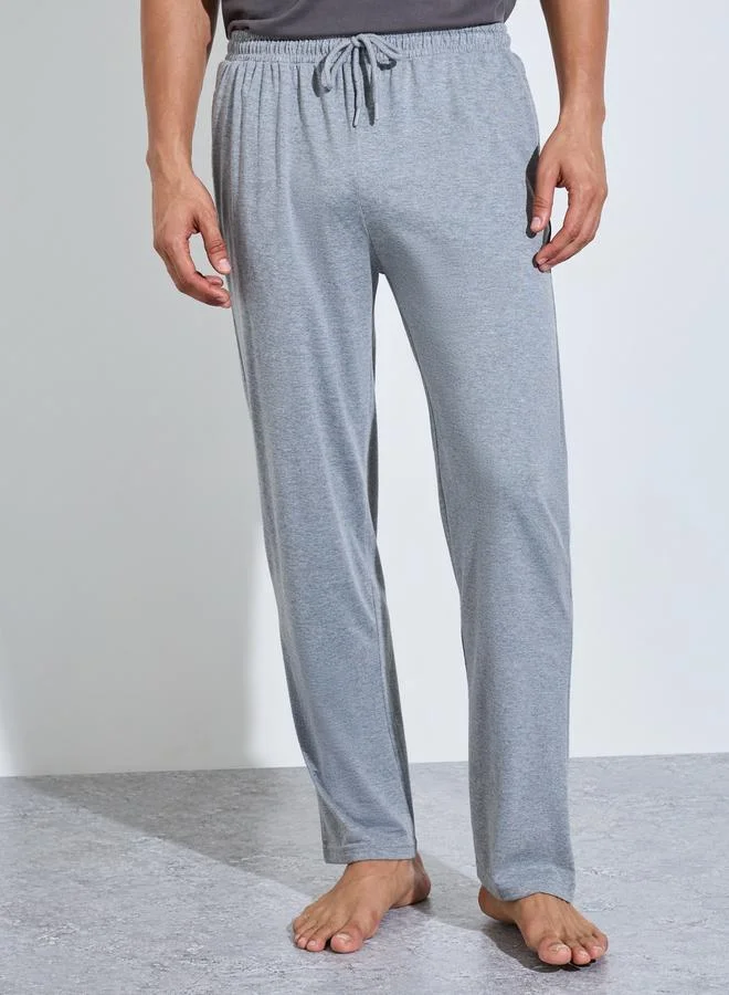 ستايلي Men Grey Solid Relaxed Fit Knitted Pants
