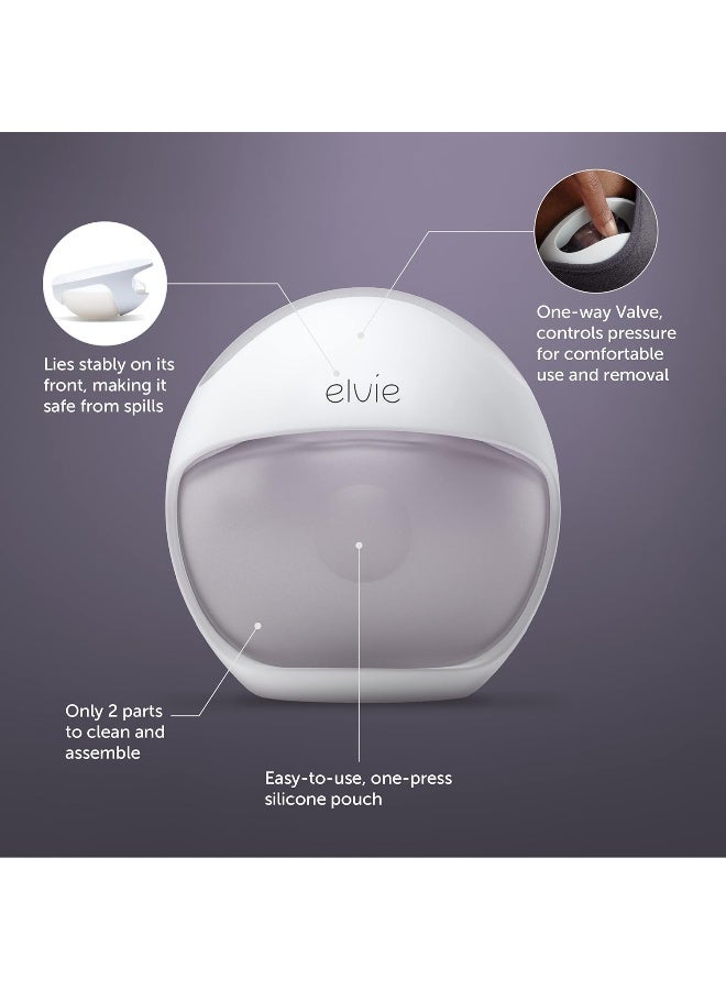Elvie Curve - Manual Wearable Breast Pump - Hands-Free, Kick-Proof, Portable Silicone Pump That Can Be Worn in-Bra for Gentle, Natural Milk Expression - Breast Feeding Essentials - Image 5